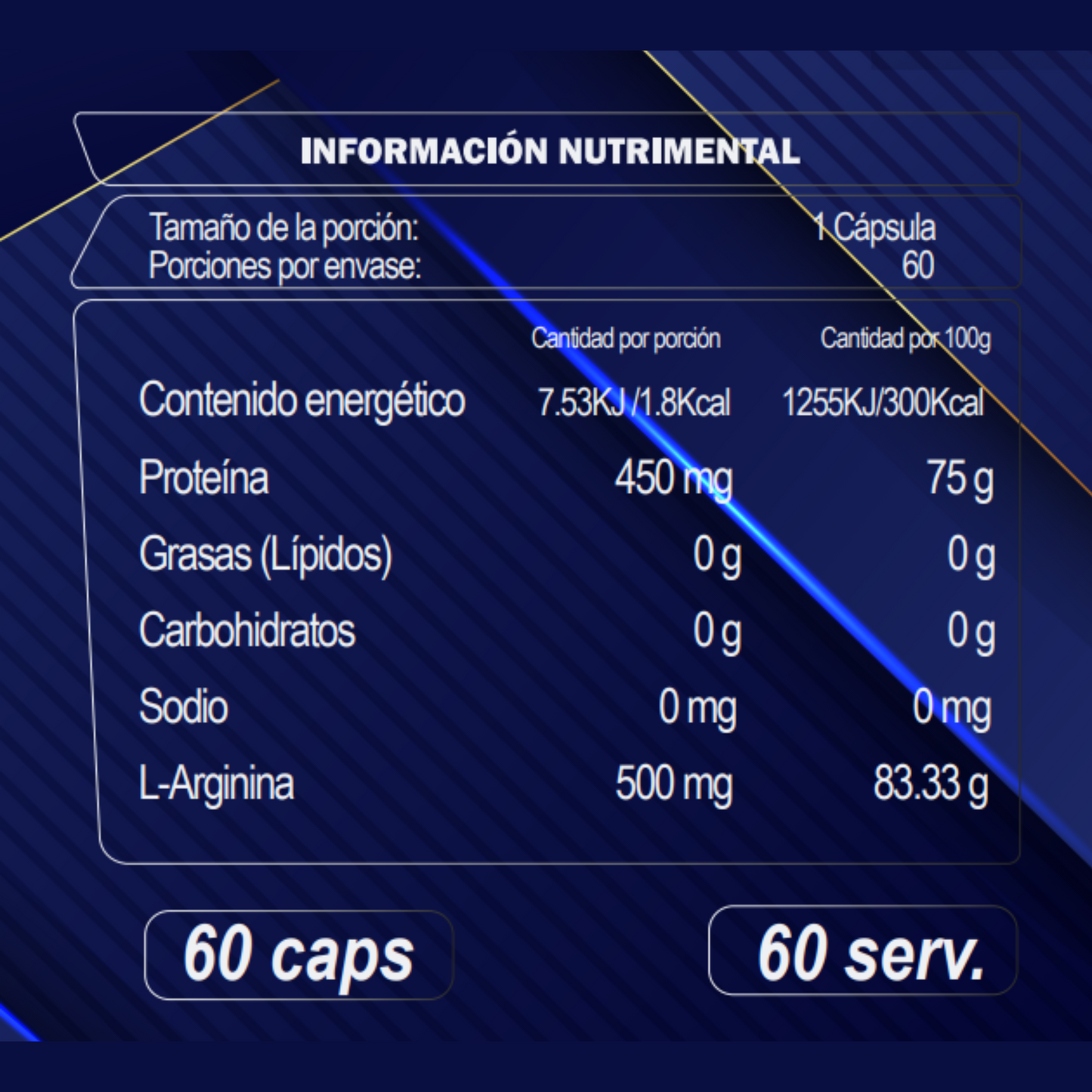L-ARGININA 60 Cápsulas