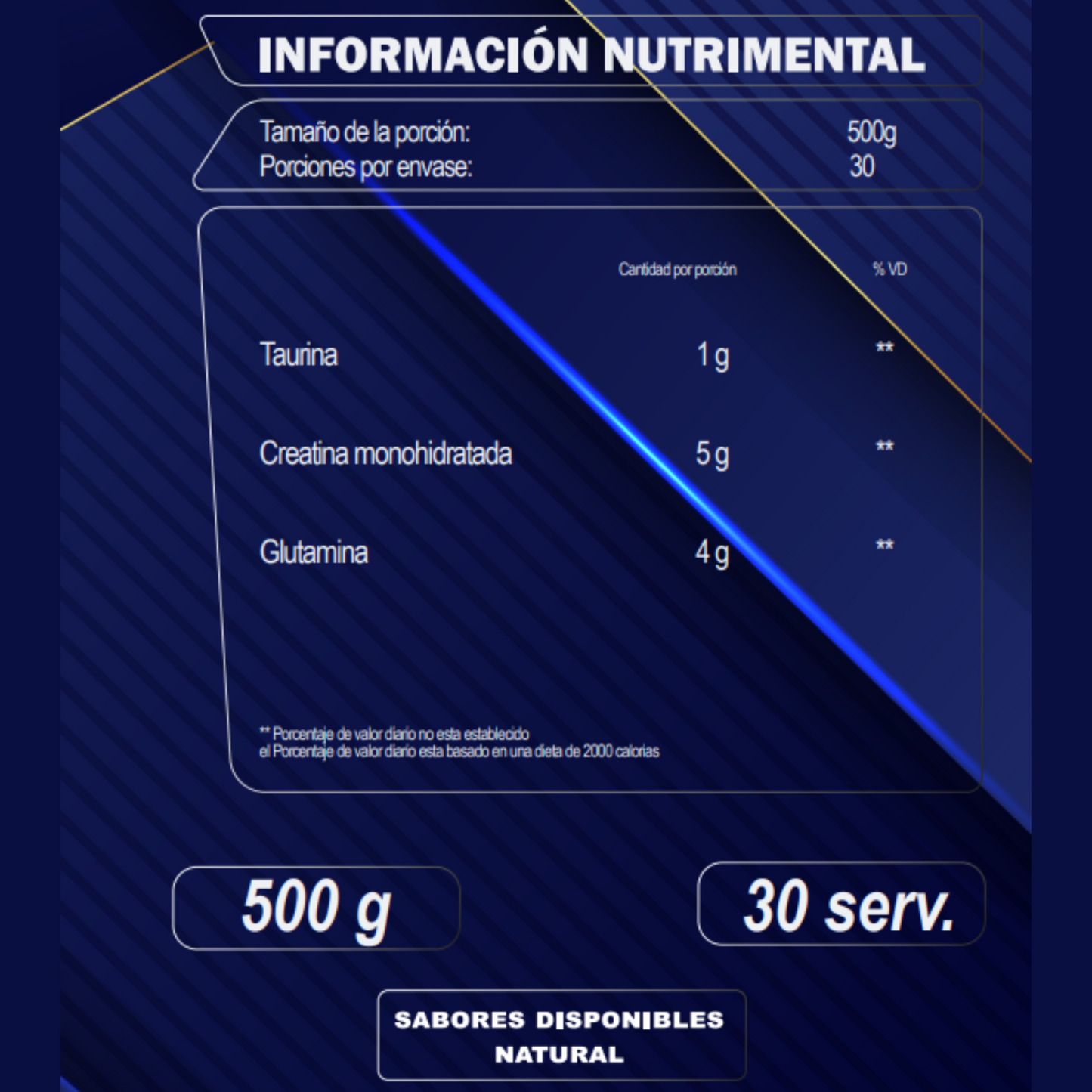 TNT 500g (Creatina+Glutamina+Taurina)