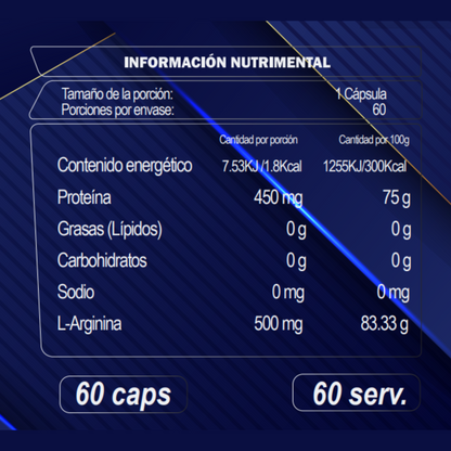L-ARGININA 60 Cápsulas