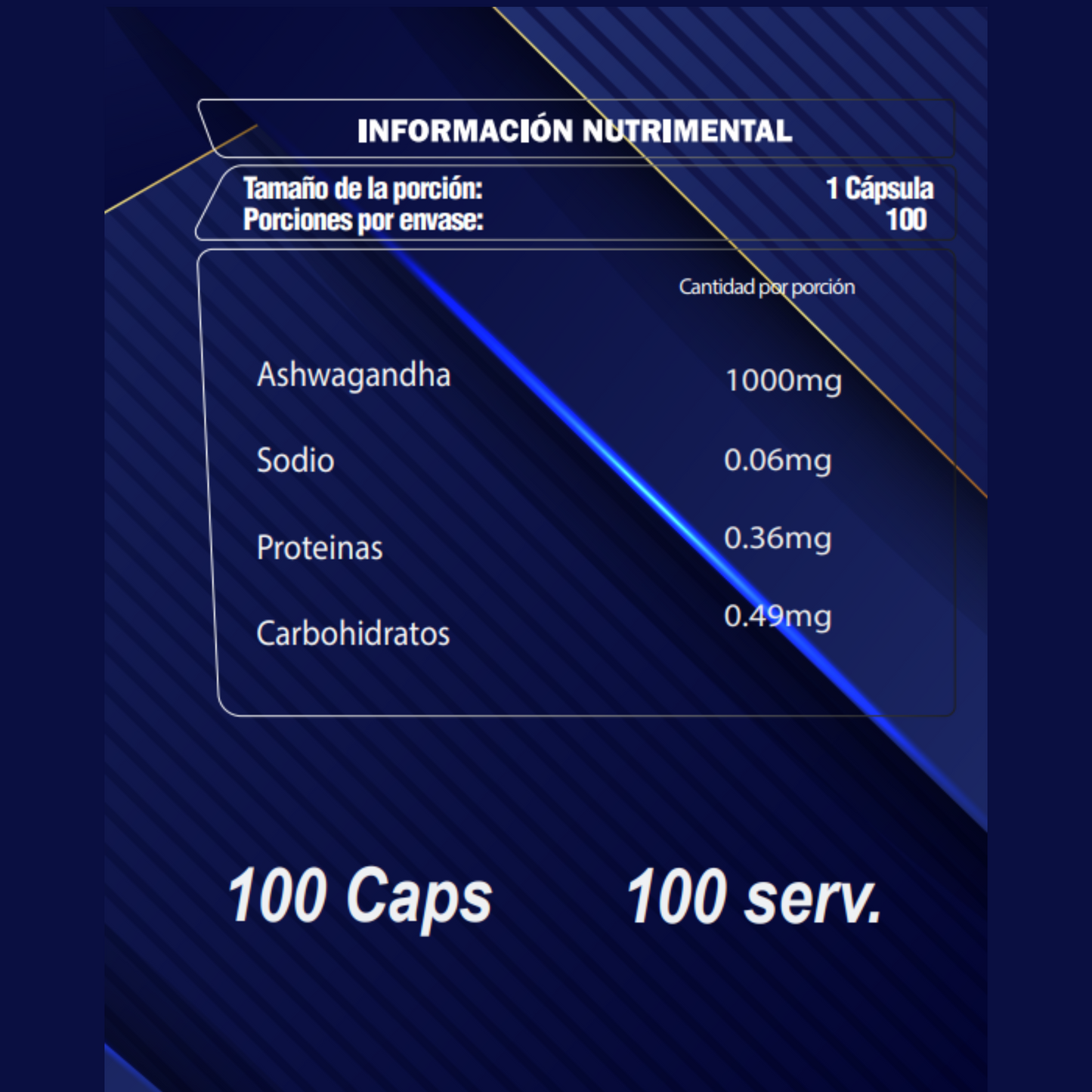 ASHWAGANDHA 100 Cápsulas