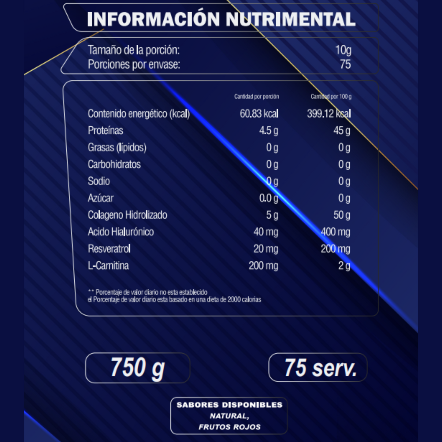 COLÁGENO HIDROLIZADO + ÁCIDO HIALURÓNICO 750g