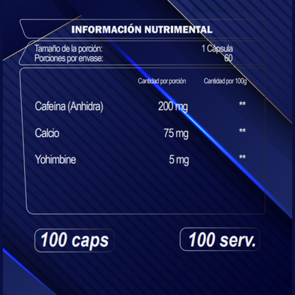 CAFEINA + YOHIMBINE 60 Cápsulas